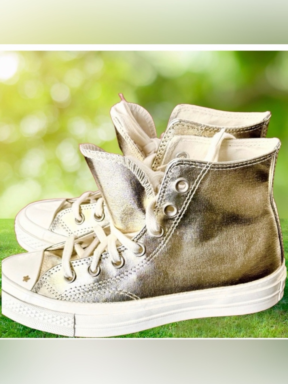 NWT Converse Gold Metallic Womens All Star Chuck Taylor Basketball Sneakers Sz 6